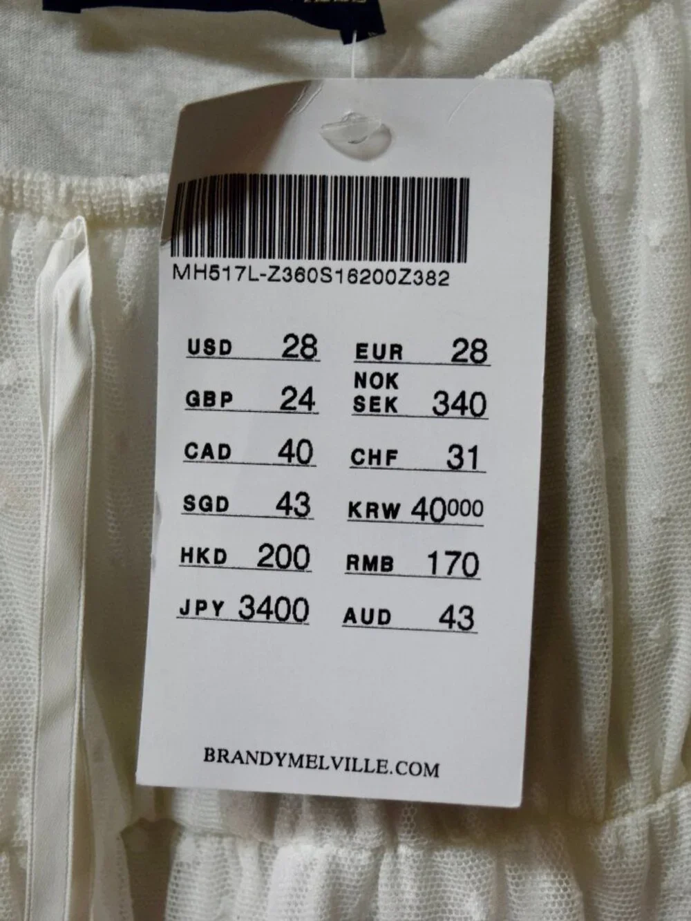 Brandy Melville White Dress NWT - Picture 2 of 5